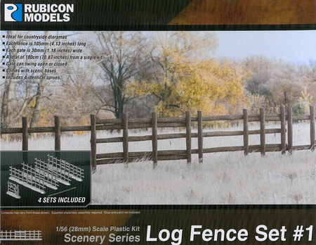 Rubicon Models 283001 Log Fence Set #1 ogrodzenie