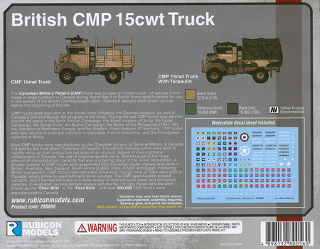 Rubicon Models 280056 British CMP 15cwt Truck