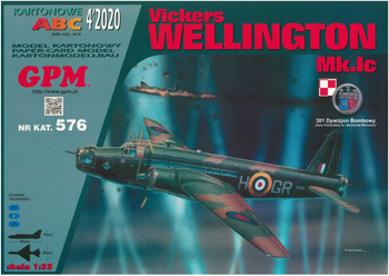 Model kartonowy GPM 576 Vickers Wellington Mk.IC dywizjon 301