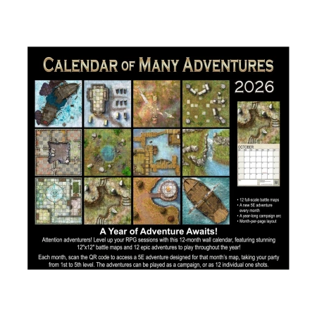Calendar of Many Adventures 2026 - kalendarz map taktycznych