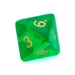 Kość Kryształ K8 - Ciemnozielona