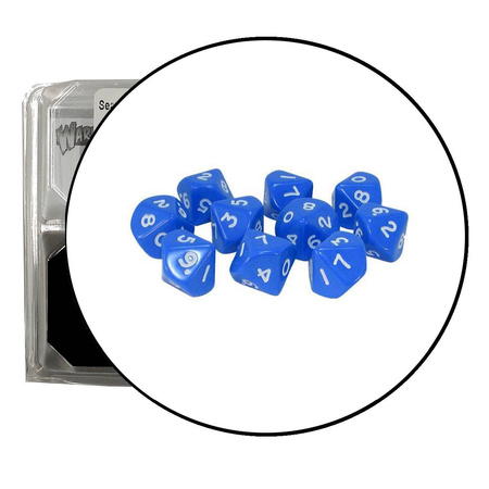 Zestaw Kości D10 Blue niebieskie (Warlord)