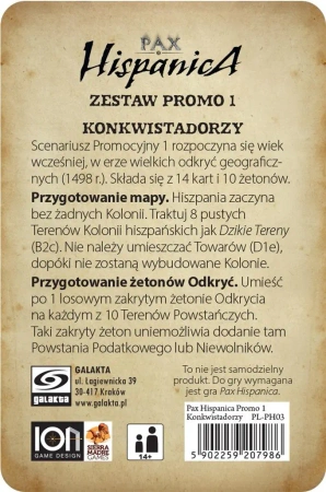 Pax Hispanica zestaw promo komplet (edycja polska) (Galakta)