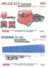 Model kartonowy GPM 179H0+178H0 Jelcz 317 + ZREMB D-18