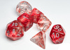Kości zestaw RPG Chessex 27554 Nebula Red w/Silver Luminary 