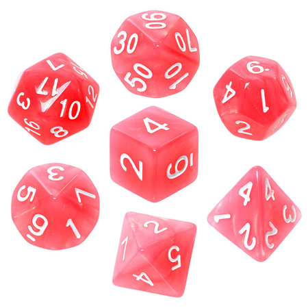 Komplet kości RPG Kamienie Księżycowe Awenturyn