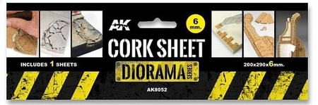 AK-8052 Podkład korkowy - Cork Sheet 200x300x6mm