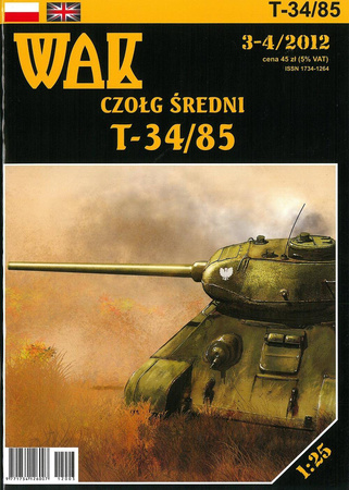 Model kartonowy WAK 3-4/12 Czołg średni T-34/85