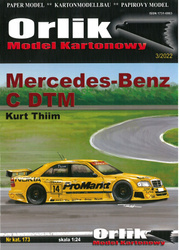 Orlik 173 Mercedes-Benz C DTM Kurt Thiim - model kartonowy