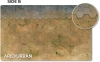 HexTech Game Mat 2 Grasslands/Arid/Urban dwustronna mapa bitewna 36" x 22" / 91x56 cm