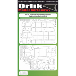 Orlik W189 Elementy wycinane laserowo do modelu kartonowego Orlik 189 T-50