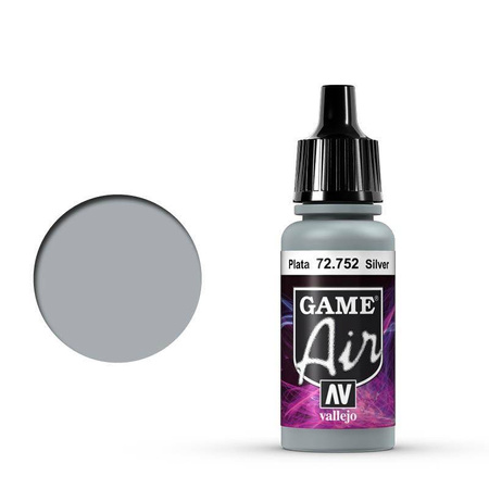 Farba Vallejo Game Air 72752  Silver