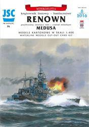 Model kartonowy JSC nr 91 krążownik liniowy HMS Renown,