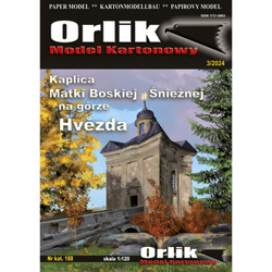 Orlik 188 Kaplica Matki Boskiej Śnieżnej na górze Hvezda model kartonowy do sklejenia