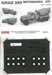 Model kartonowy GPM 152H0 Kraz 255 Betoniarka skala 1:87(H0)