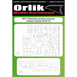 Orlik W194 Elementy wycinane laserowo do modelu kartonowego Orlik 194 Eu47