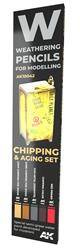 Weathering Pencils For Modeling - Chipping & Aging