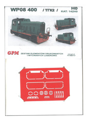 Model kartonowy GPM 142HO Lokomotywa WP08 400 (TGK2) - model kartonowy