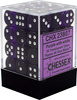 Kości Chessex 36xD6 Transparentne Fiolet / białe oczka