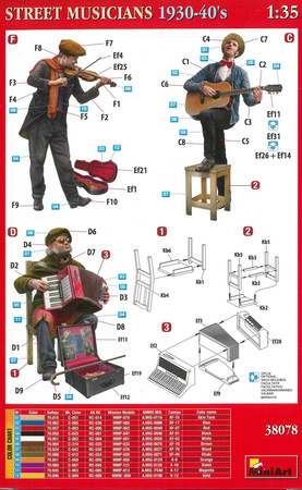 Mini Art 38078 Street Musicians zestaw figurek do sklejenia