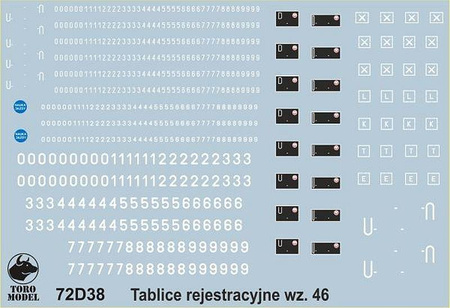 Tablice rejestracyjne wz.46 i ozn. pojazdów WP