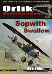 Orlik 196 Sopwith Swallow model kartonowy do sklejenia