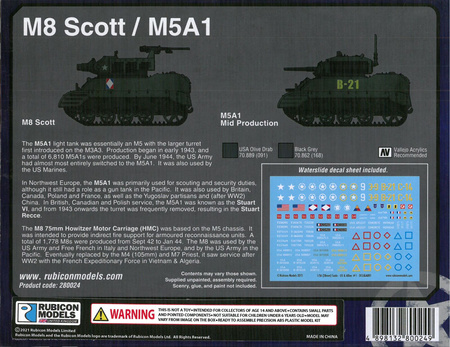 Rubicon Models 280024 M8 Scott / M5A1 Stuart VI