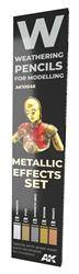 Weathering Pencils For Modeling - Metallic Effects