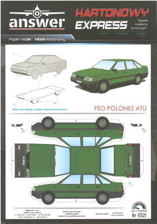 Model kartonowy Kartonowy Express KEX021 Polonez Atu