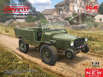 ICM 35570 Laffly V15T WWII French Artillery Towing Vehicle model plastikowy do sklejenia i pomalowania