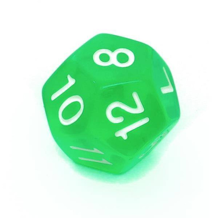 Kości zestaw RPG kryształ jasnozielone białe cyfry (Rebel)