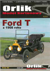 Orlik 183 Ford T z 1908 roku model kartonowy do sklejenia