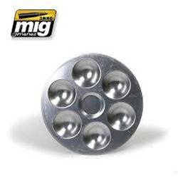 AMMO MIG 8008 Aluminium Palette 6 Wells