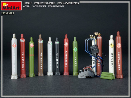Mini Art High pressure cylinders w/welding equi.