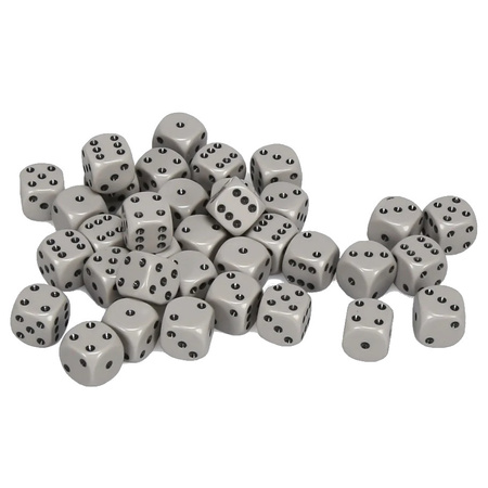 Kości zestaw 36xD6 Chessex 25810 Opaque Dark Grey w/ black