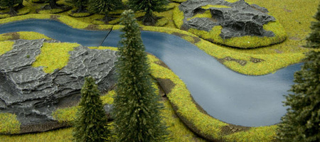 Battlefield in a Box BB514 River Expansion Bends - rzeka zakola