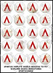 Hail Caesar Kalkomania SPARTAN(WG)2 Spartan Shields Designs 1