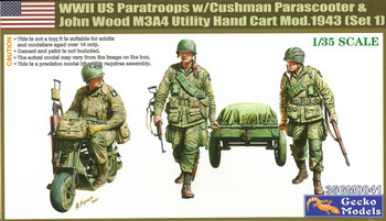 Zestaw do sklejenia Gecko Models US Paratroops M53 Cushman w/ M3A4