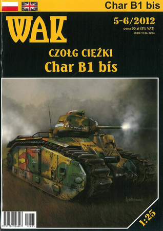 Model kartonowy WAK 5-6/12 Czołg ciężki Char B1 bis