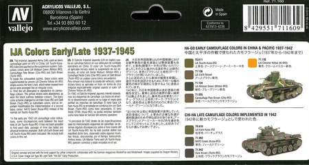 Vallejo 71160 Zestaw 8 farb IJA Colors Early/Late 1937-1945