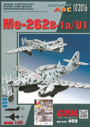 Model kartonowy GPM 469 Samolot Me-262 B-1/U1 Schwalbe - model kartonowy