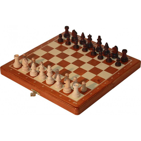 Szachy drewniane magnetyczne drukowane 26,5 cm
