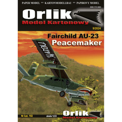 Orlik 192 Fairchild AU-23 Peacemaker model kartonowy do sklejenia