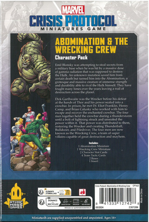Marvel Crisis Protocol Abomination & Wrecking Crew CP162