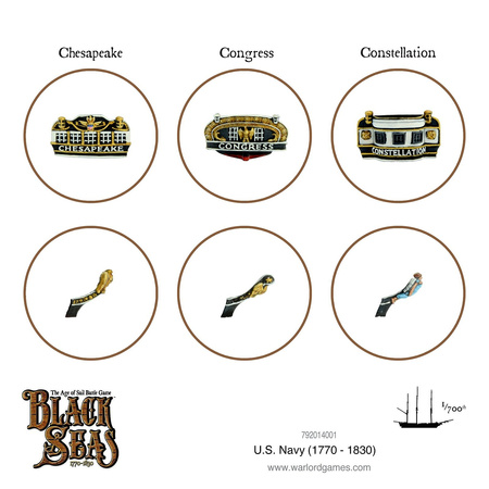 Black Seas US Navy Starter (1770-1830) - okręty Amerykańskie