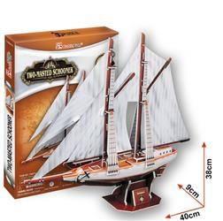 Puzzle 3D 81 el. Two-masted Schooner