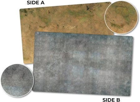 HexTech Game Mat 1 Arid/Urban dwustronna mapa bitewna 36" x 22" / 91x56 cm