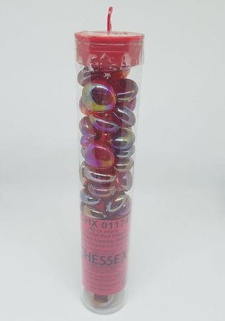 Znaczniki szklane Chessex Iridized Crystal Red 40+
