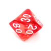 Kości zestaw RPG kryształ czerwone (Rebel)