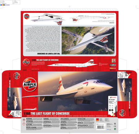 Model kartonowy Airfix A50189 The last flight of Concorde Gift Set